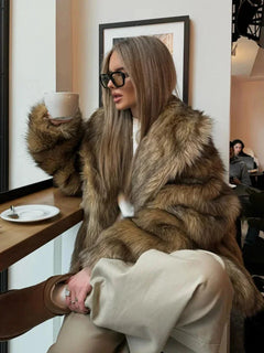 Fernanda | Women's Chic Faux Fur Mink Coat