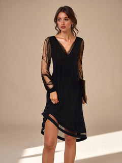 Meredith | Women's Sequin Long Sleeve Mini Christmas Party Dress