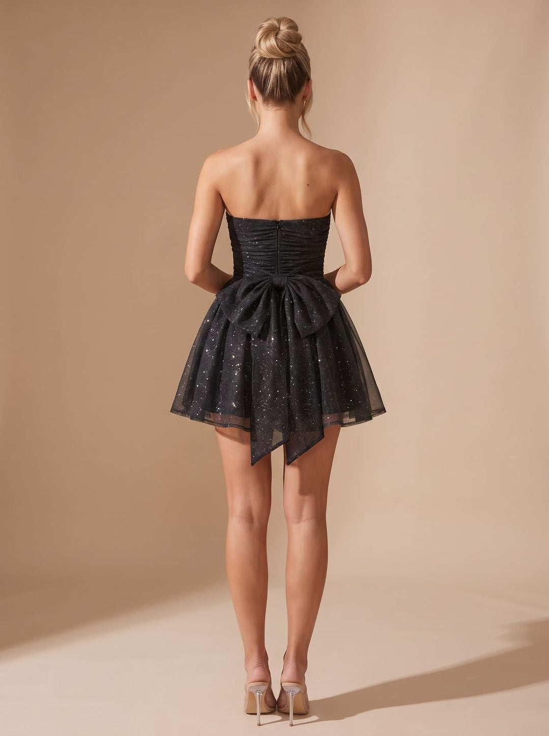 Women's Sparkly A Line Mini Christmas Party Dress
