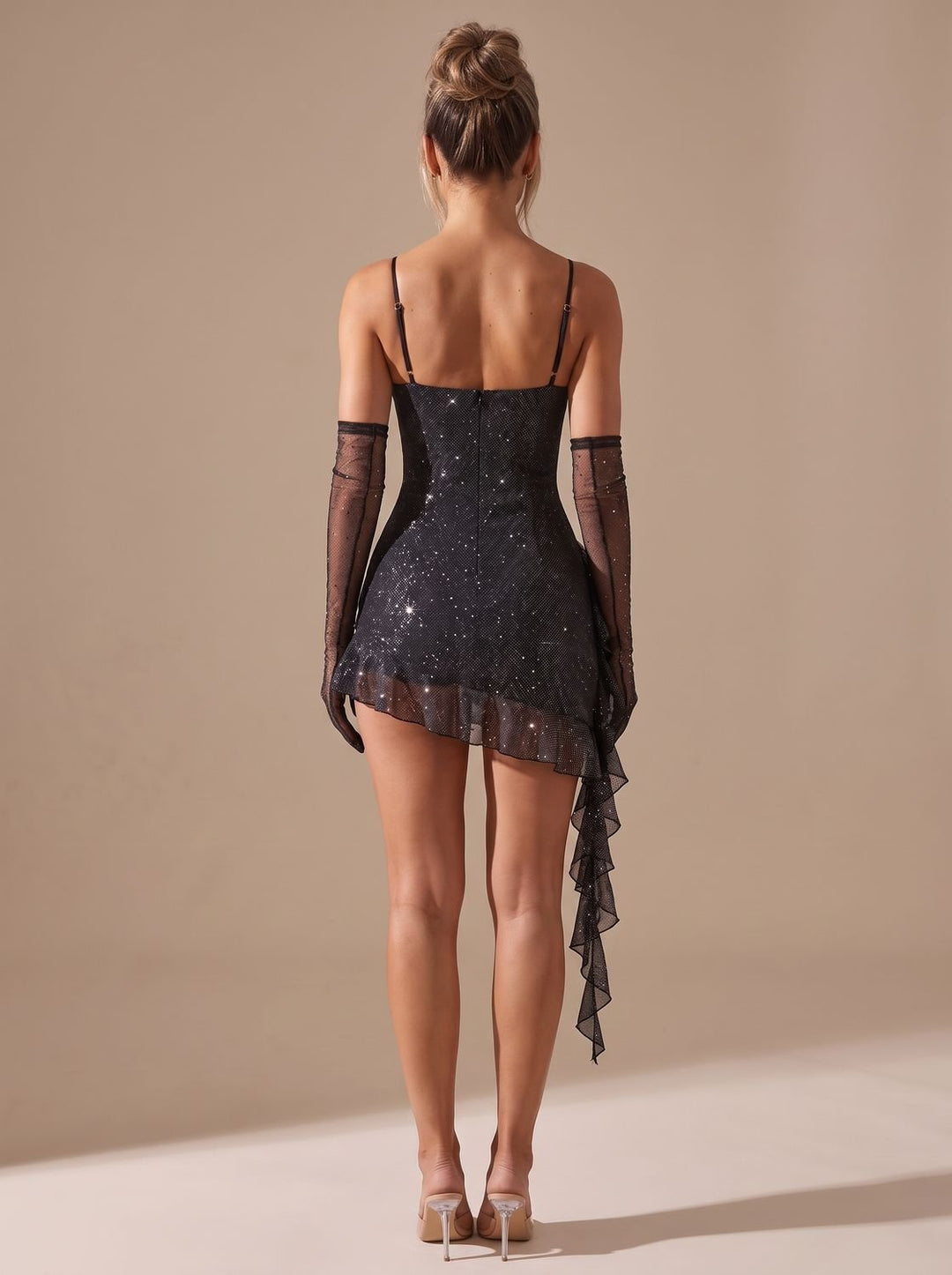 Women's Sparkly Bodycon Mini Christmas Party Dress