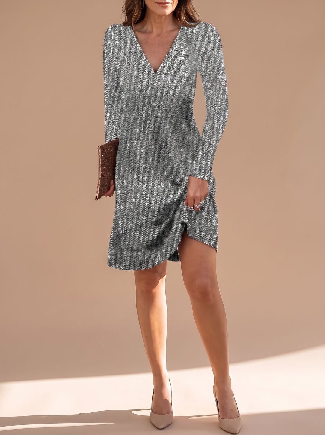 Women's Stylish Sequin Christmas Party Dress