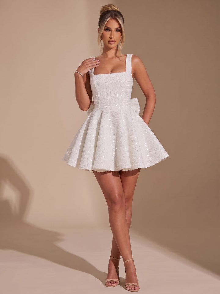 Women's Sequin A Line Mini Christmas Party Dress