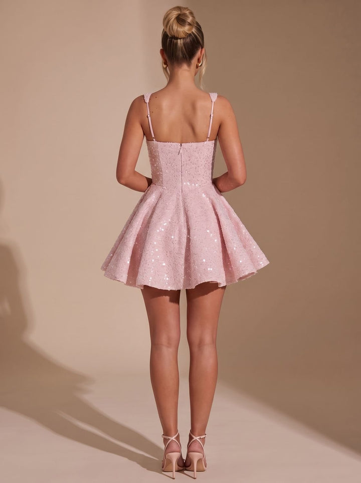 Women's Sequin A Line Mini Christmas Party Dress