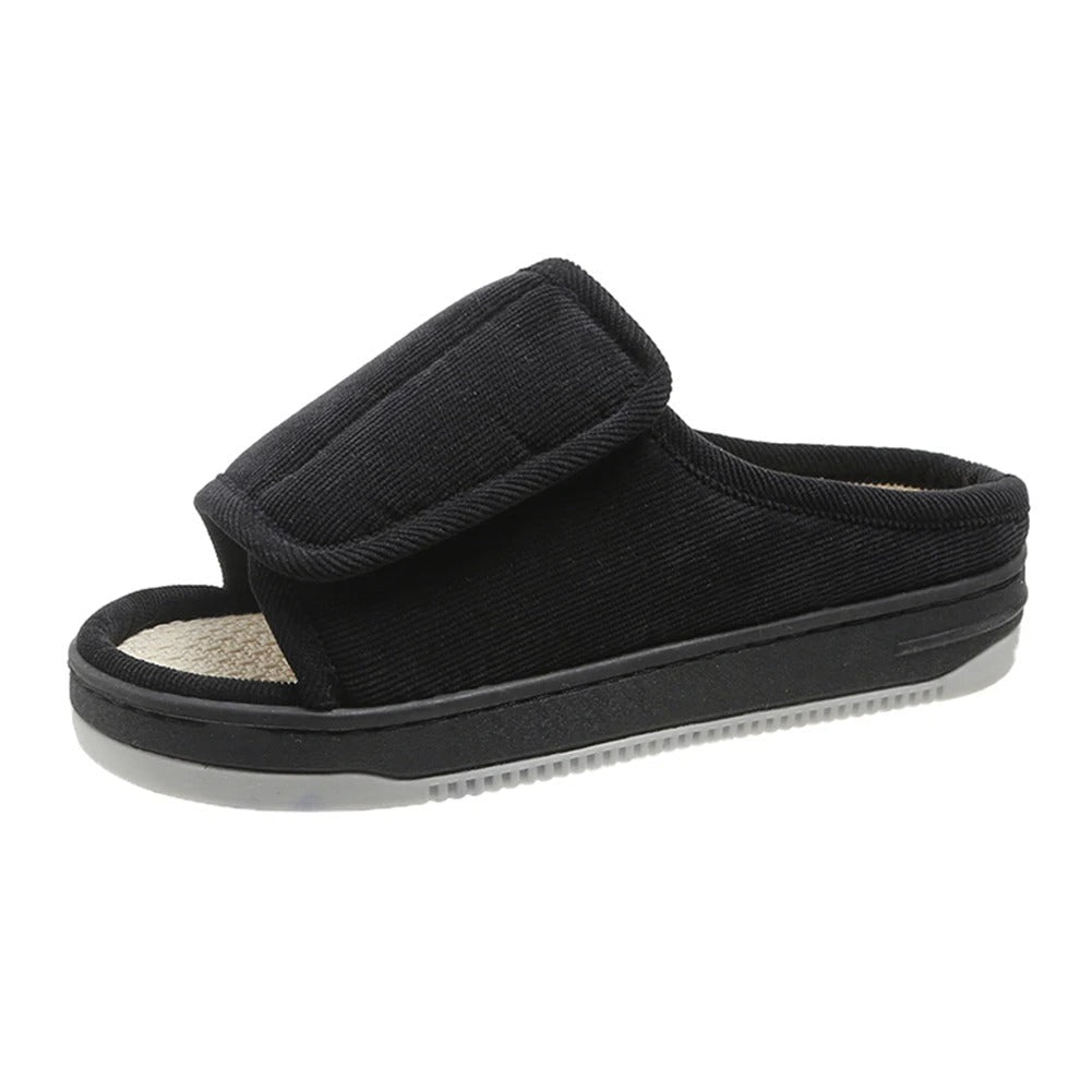 Women's Casual Indoor Orthopedic Slippers - Black