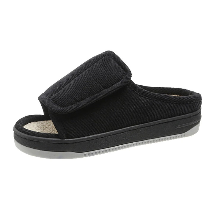 Women's Casual Indoor Orthopedic Slippers - Black
